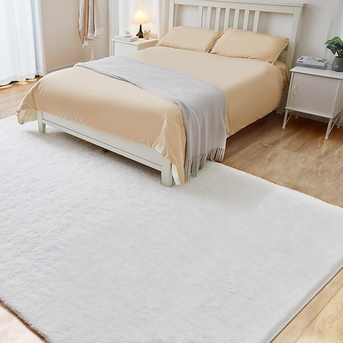 Large Soft Fluffy Shag Rug, Non-Slip Washable Indoor Floor Carpet